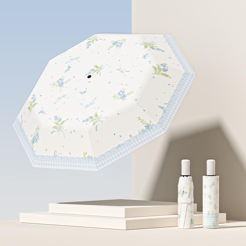 Umberley Sun Umbrella Sunscreen UV Protection Sun Protection Umbrella High Value Parasol Folding Umbrella Women's Weather and Rain