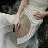 Retro Bamboo Folding Hand Fan Sturdy Smooth Opening Fan with Free Pendant Portable Retro Fan Elegent Female Woman Fan Home Decor