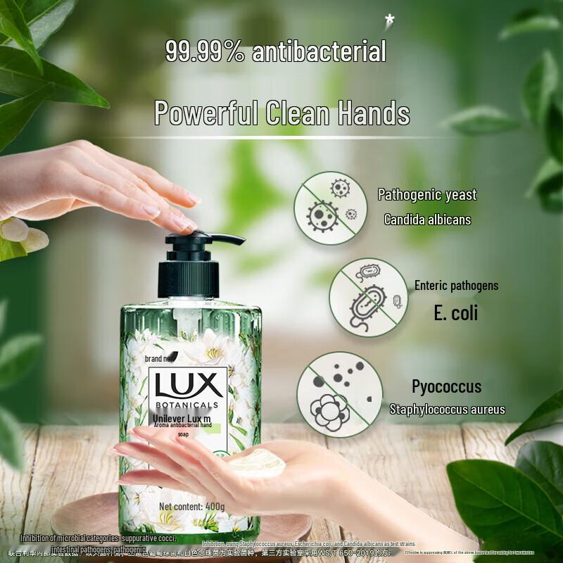 lux Freesia Antibacterial Hand Wash & Peach Soap Set