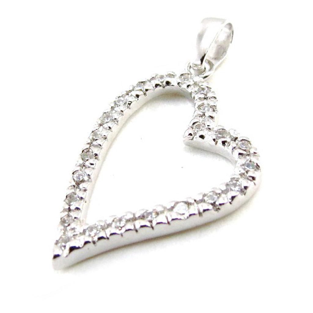 Les Trésors De Lily [B3479] - Silver Pendant 'Love Desire' White Silver (rhodium Plated) - 18x25 Mm