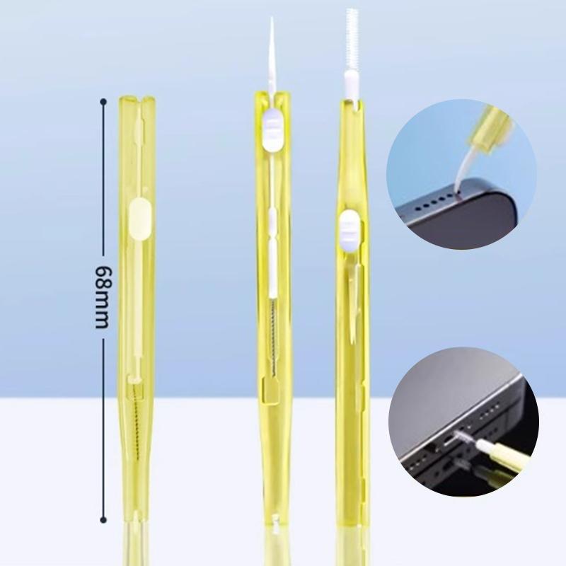 

Порт зарядки USB C Универсальная мини-щетка для чистки Металлическая заглушка от пыли Инструмент для удаления Набор для чистки для iPhone Xiaomi Наушники Чистка 1PCS