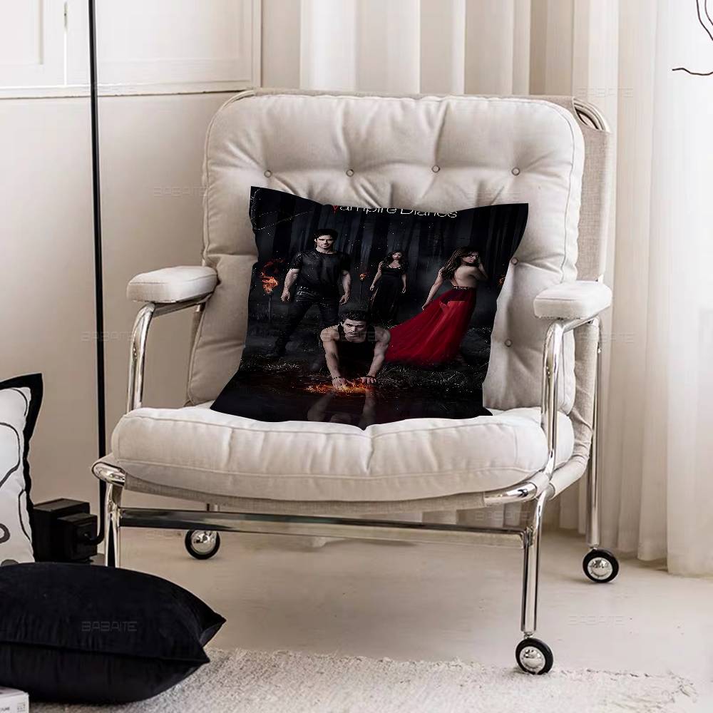 Movie The Vampire Diaries Cushion Cover Pillowcase Upholstery Sofa Throw Pillow Home Decor Pillowcas
