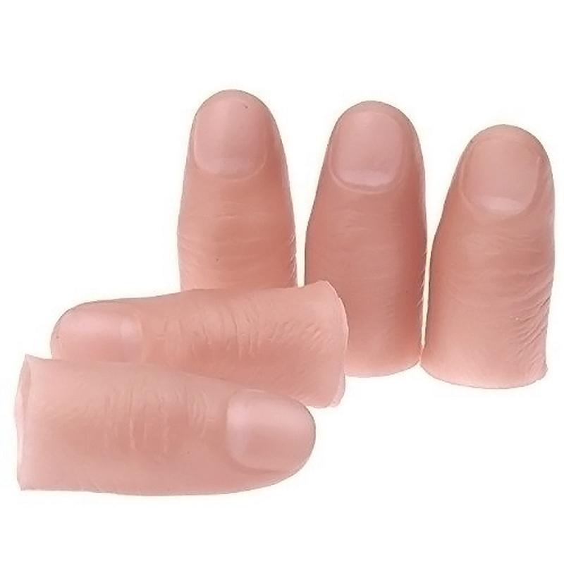 Wholesale 5Pcs Fake Soft Thumb Tip Finger Close Up Stage Magic Trick