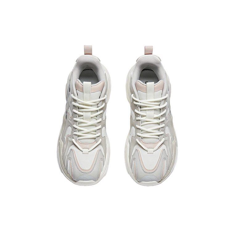 ANTA Chunky Sneakers Women's Low Top Ivory White/Shade 1 Gray/Lotus Gray 122018882-5