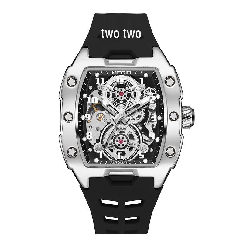 Мужские механические спортивные часы MEGIR 8602 бочкообразной формы