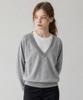 STAY WITH ME V-Neck Sweatshirt_Grey