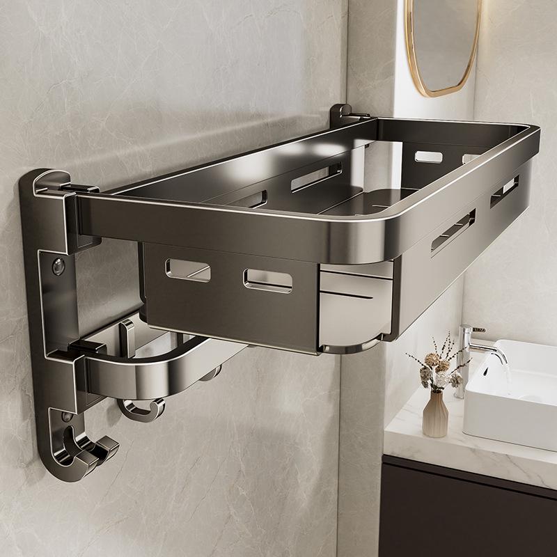 Wandmontierter, faltbarer Badezimmer-Handtuchhalter ohne Bohren