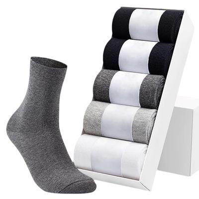 5 Pairs Men's Cotton Socks New Style Black Business Men Socks Soft Breathable For Men Socks Plus Size 38-48