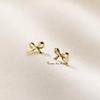 Ohrringe für Frauen, süße, niedliche Ohrstecker mit Schleife, 925er Silbernadeln, schlichter, minimalistischer Ohrpiercing-Schmuck, Geschenke