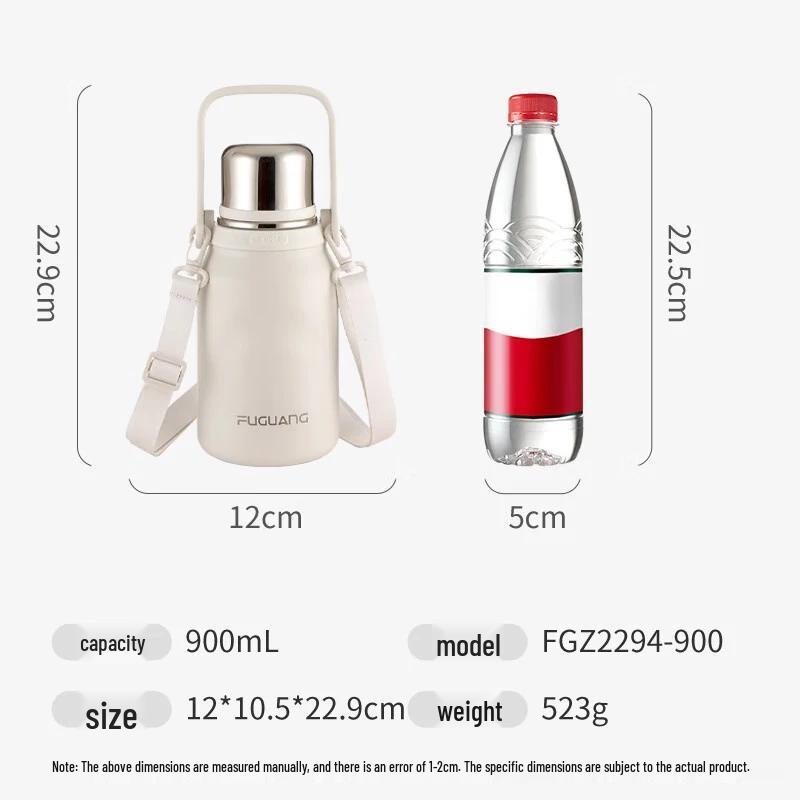 FUGUANG 900ml Dual-Drink 316L Stainless Steel Thermal Bottle