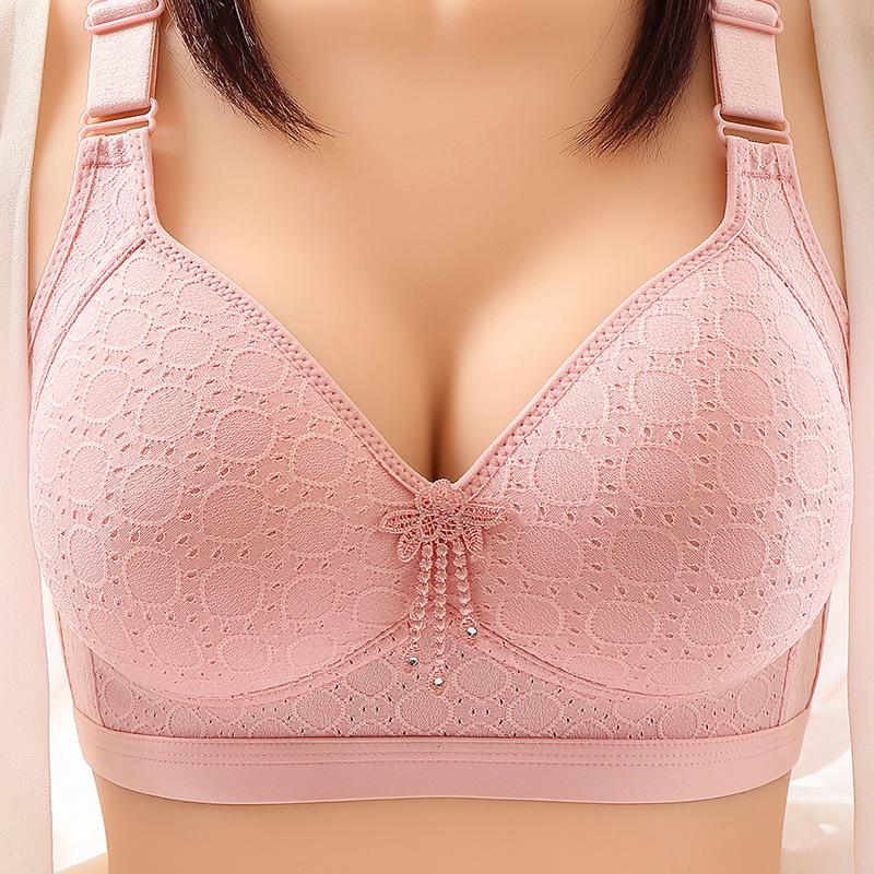 South East Asia Spot Direct Supply Middle-aged and Elderly Underwear Mother No Steel Ring Thin Cup Large Size Bra