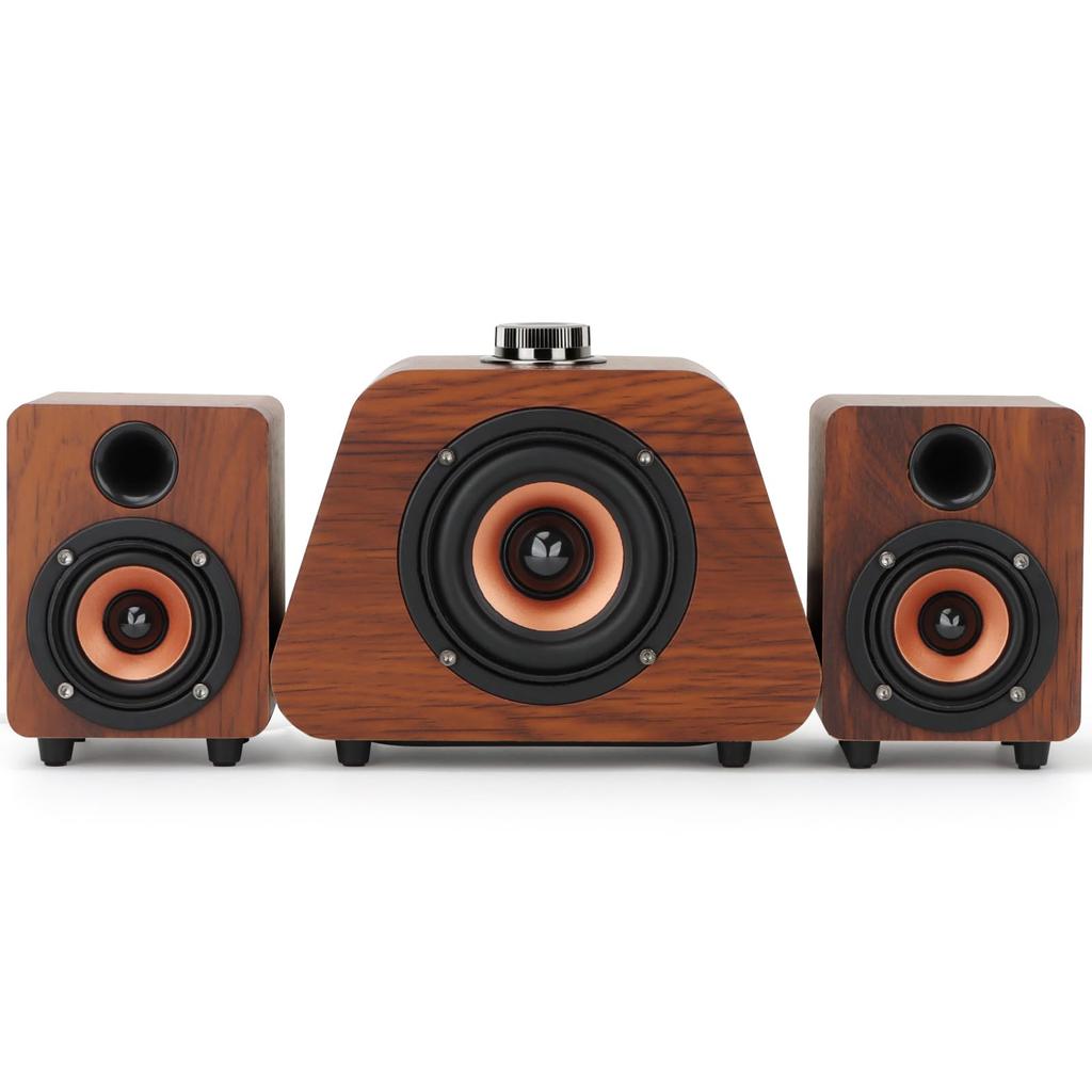 Senmeki PC Speakers with for and High Volume Rich USB Powered Subwoofer, Wired, 2.1ch, Computers, Laptops, Smartphones, & Bass, (K02)