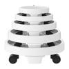 Tempered Mobile Flower Pot Tray with Wheels and Drawer – Round Base, Water-Receiving Tray for Potted Plants