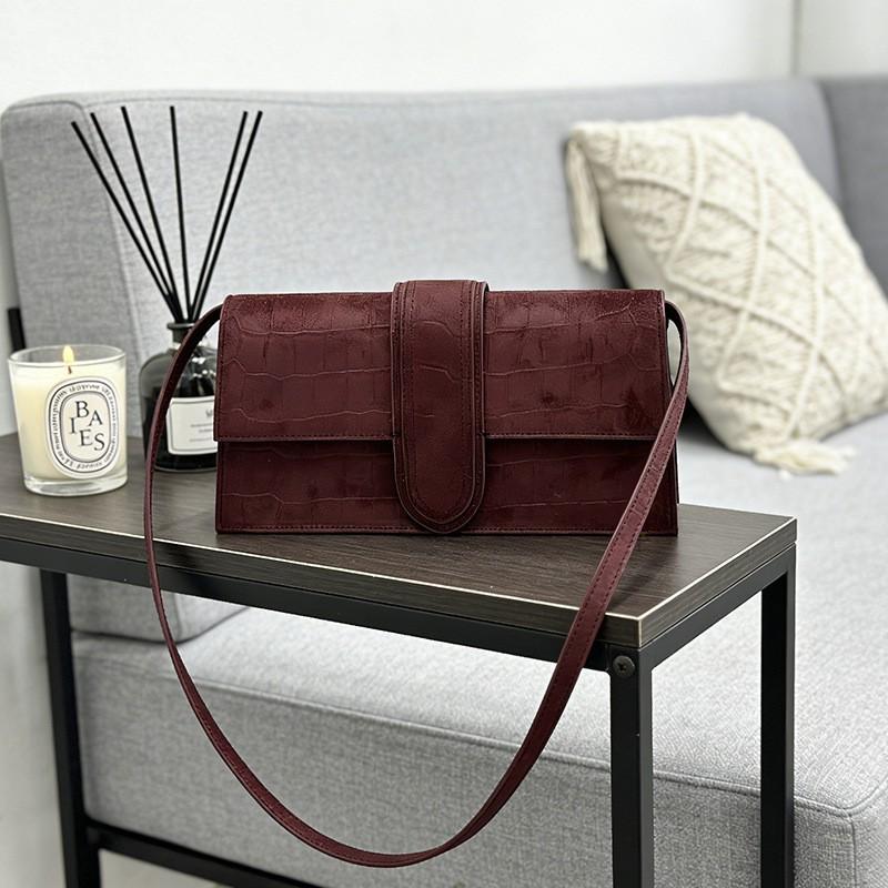 Small Square Bag Portable Armpit Hand-held Flip Cover All-match Single Shoulder Matte Retro Crossbody Jacquemus