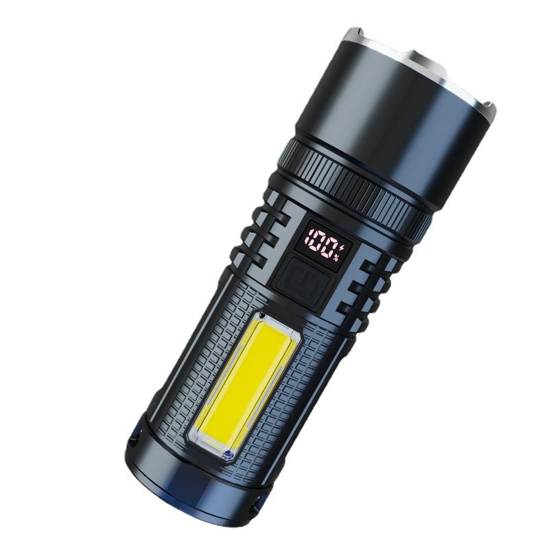 

Мощный прожектор дальнего действия светодиодный фонарик с боковым фонарем COB Type-C Зарядный фонарь Тактический фонарь для рыбалки Кемпинг Лампа S56