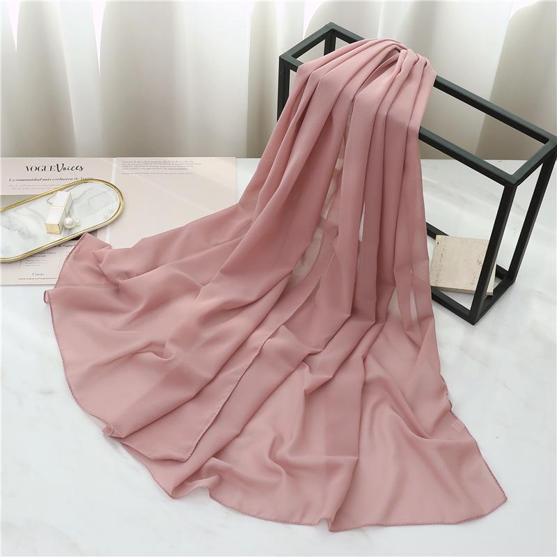 Rechteckiger Chiffon-Schal mit Perlenmuster: Vielseitiges Kopftuch und Schal für Damen.