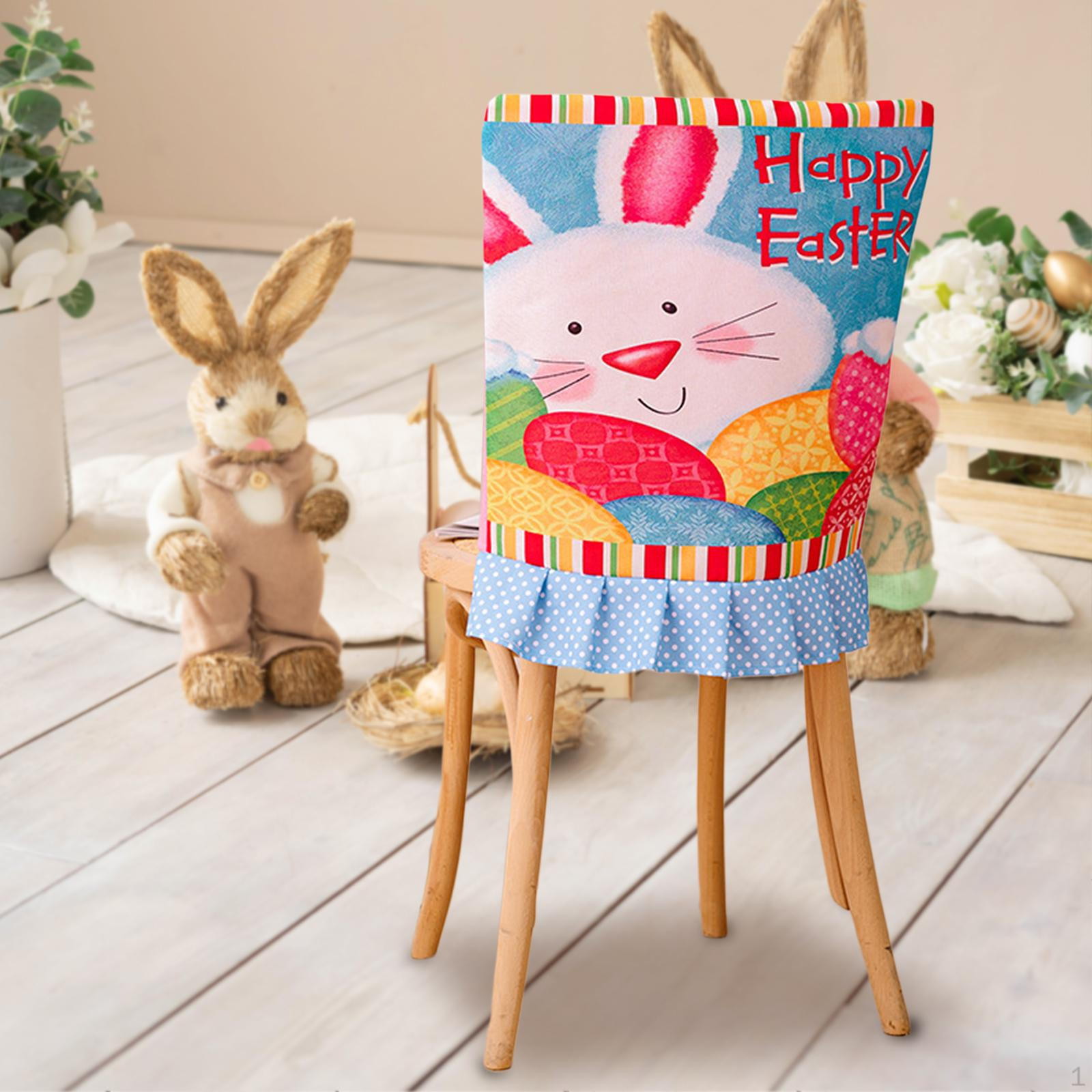 Пасхальный чехол на спинку стула протектор декор прочный модный чехол на сиденье для Style C 920₽