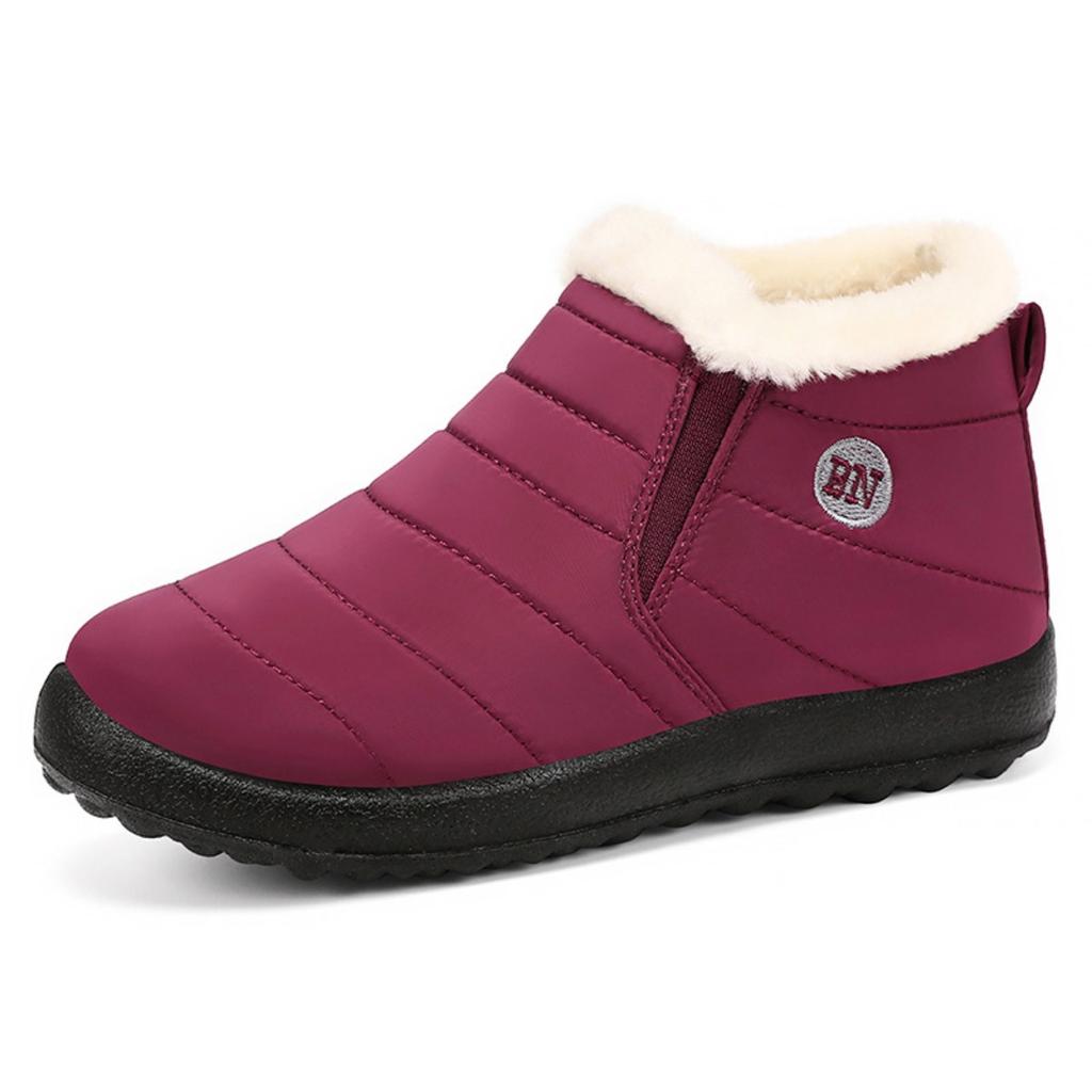 Women's Cotton Shoes, Flat Bottomed Short Boots, Cold Resistant Shoes, Warm Shoes, Snow Boots, Plush Lining, Wear-resistant, Anti Slip Shoes