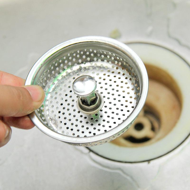 1pcs Stainless Sink Strainer Water Drain Plug Sink Stopper Filter Hair Catcher Drainage Accessories