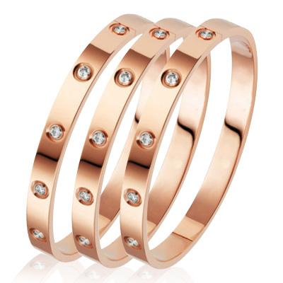 Stainless Steel Bracelets On Hand 6mm 4mm Bangles For Women Jewelry Lady Girl Women's Fashion Rhinestone Titanium Designer Gifts