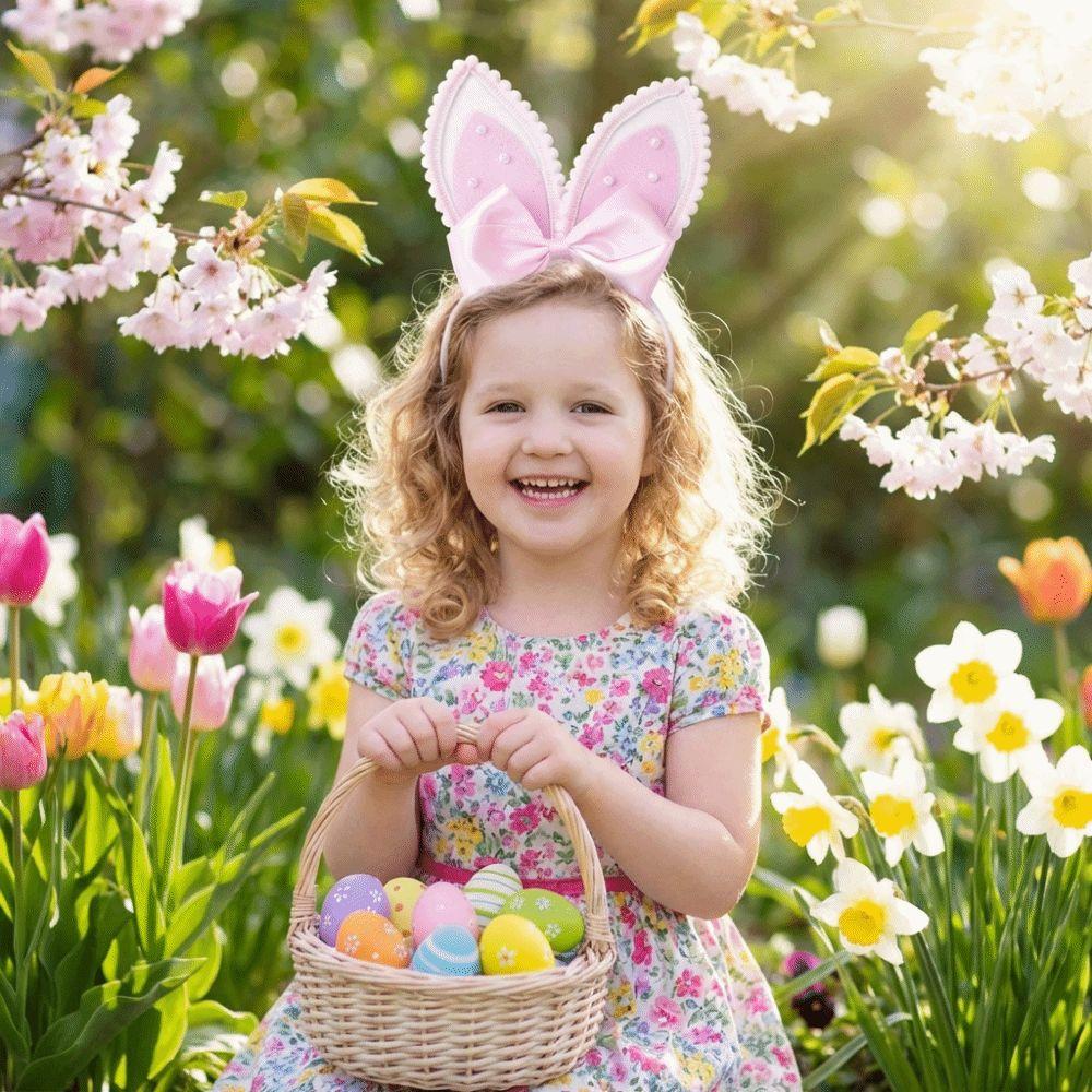 Plush Easter Headpiece Non-slip Rabbit Ear Hair Hoop Bunny Ear Headband  Cosplay Event