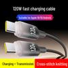120W Dual Type-C Fast Charging Data Cable for Apple 15/16 & Huawei Car Chargers