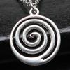 Eye Catching Swirl Pendant Necklace Unique Round Swirl Choker Popular Swirl Clavicle Chain Sweater Chain Hip Hop Jewelry