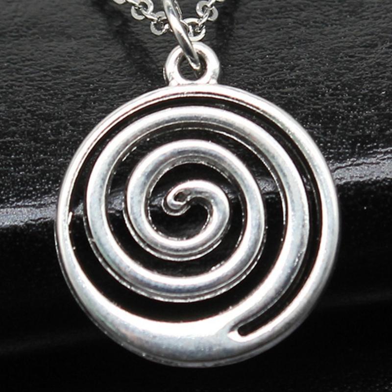 Eye Catching Swirl Pendant Necklace Unique Round Swirl Choker Popular Swirl Clavicle Chain Sweater Chain Hip Hop Jewelry