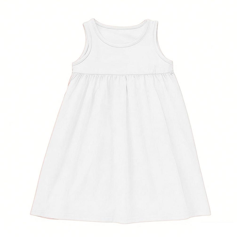 Children's Casual Pullover Sleeveless Round Neck Dress