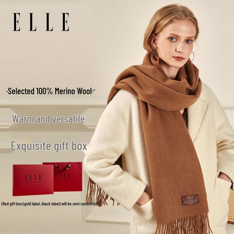 ELLE Women's 100% Wool Scarf & Shawl