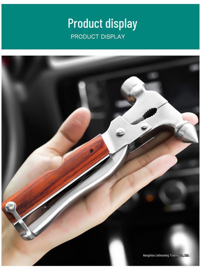 Multifunctional Car Window Breaker & Seatbelt Cutter
