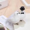 1 Pair Of Simulated White Couple Pigeons Plastic Feathers Love Peace Dove Bird Simulation Statue Home Garden Hanging Ornaments