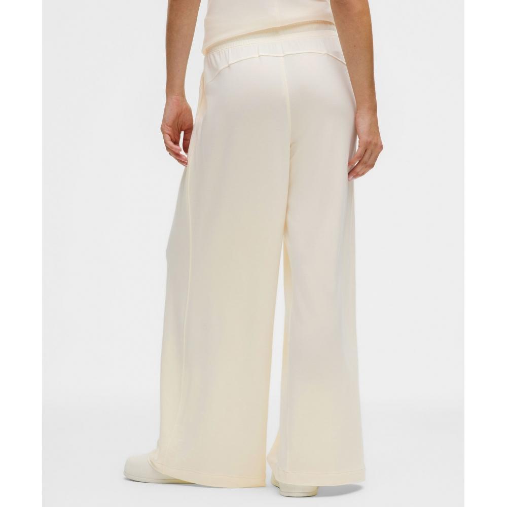Lululemon Becalm High Rise Pleated Extra Wide Leg Pant Coconut Ivory