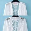 Abbigliamento per la protezione solare Scialle da donna in maglia bianca Giacca da abito estiva Canotta Giacca corta in pizzo Cappotto casual solido