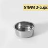 51MM Košík na kávový filtr Nepřetlakový 2 šálky Náhradní pro kávovar Delonghi EC9335 EC9665 Příslušenství Baristický nástroj