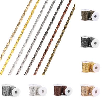 5 Meter/Lot 1.6mm Metal Copper Earring Anklet Neackalce Chains Accessories for Bracelet DIY Jewelry Making Handcrafts Supplies