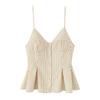 Kaslead New Arrival Women's Fashion Style Fashionable Small Pleated Poplin Camisole Short Top 2178083