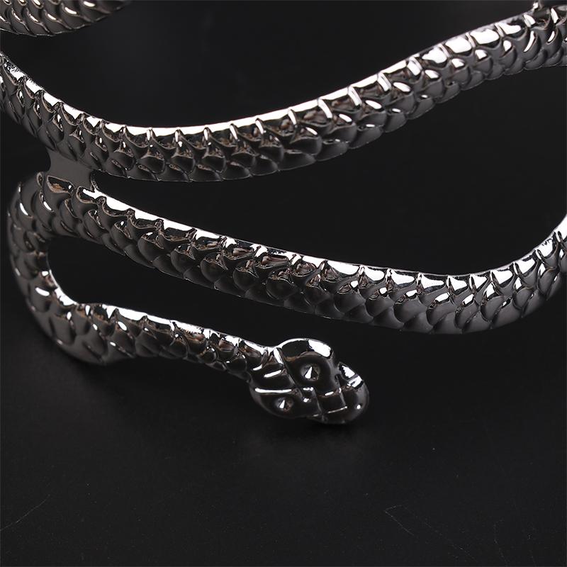 Upper Arm Bracelet Metal Coil Swirl Spiral Shape Armband Cuff Gold Silver Color Arm Bangle Armlet Adjustable For Women Girl