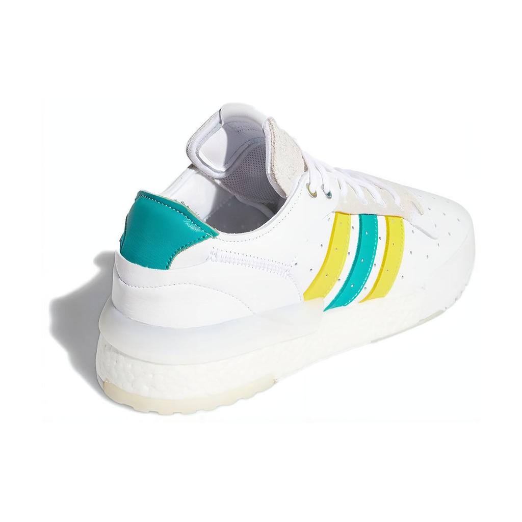Adidas Originals Rivalry Rm Low Leather Casual Non-Slip Shock Absorption Low-Top Skate Shoes Unisex Sneakers White Green FV4181