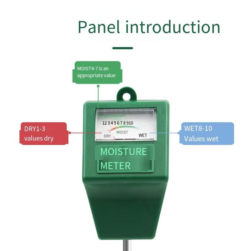 1 buc. Higrometru cu un singur ac pentru sol, Detector pentru grădinăritul florilor, Higrometru pentru sol cu cap pătrat, Detector pentru sol