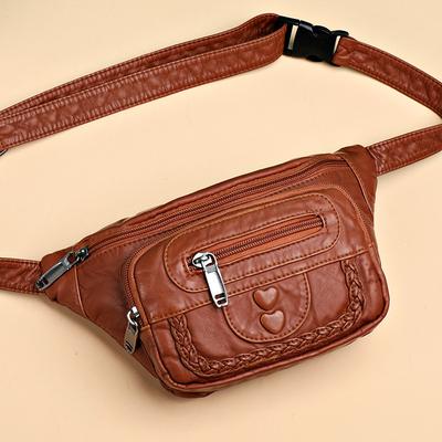 New Women's Waist Bag Multi-Pocket Love Braided Women's Breast Bag Mom Bag