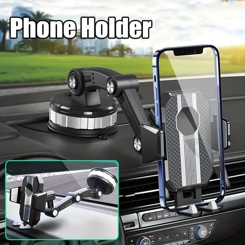 360° Rotatable Shockproof Car Phone Holder – Fixed Stand with GPS Support for iPhone, Xiaomi, Samsung & More+