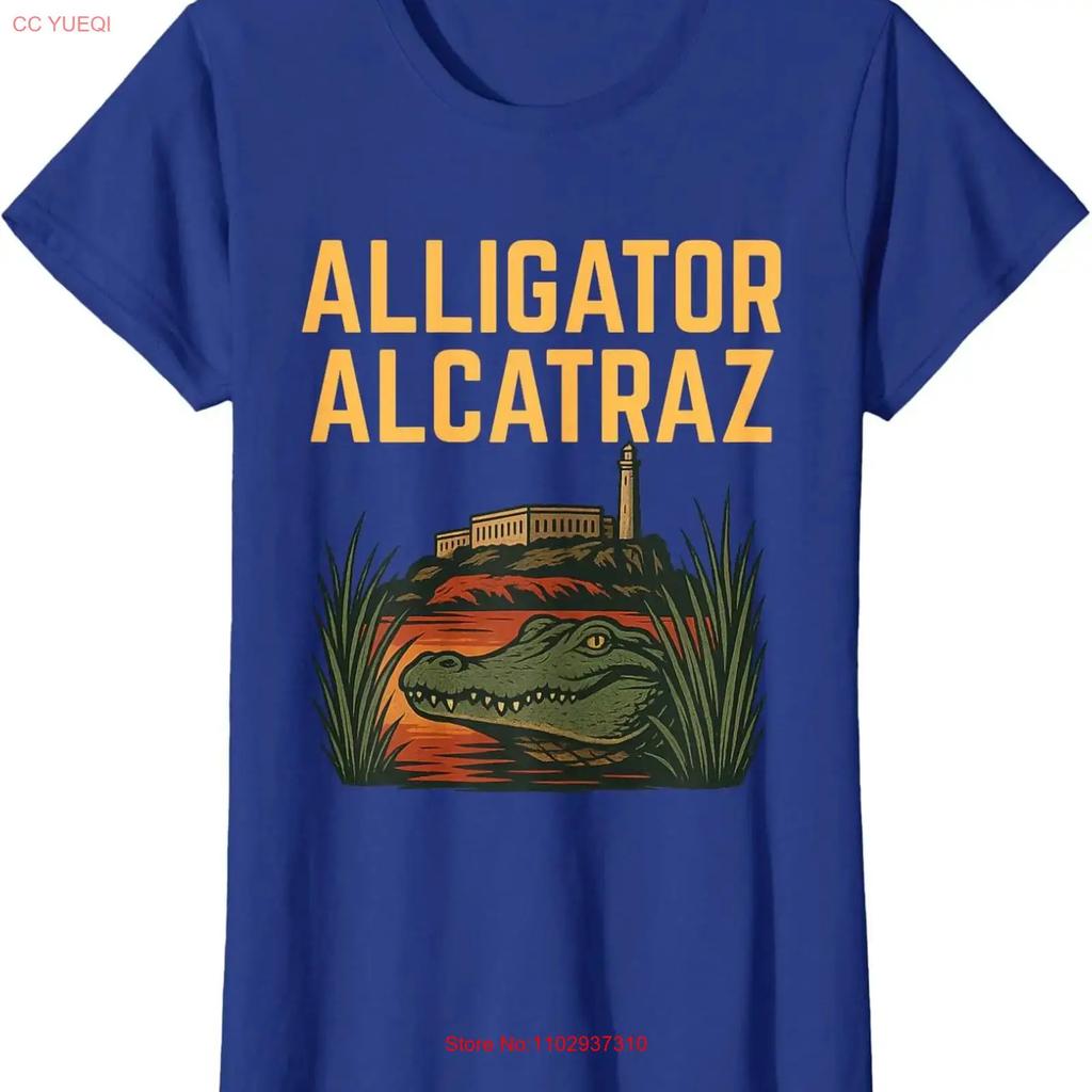 Alligator Alcatraz Cocodrile Animal Design Ladies Crewneck T Shirt Vintage Fashion Casual Graphic Homme Stylish Soft