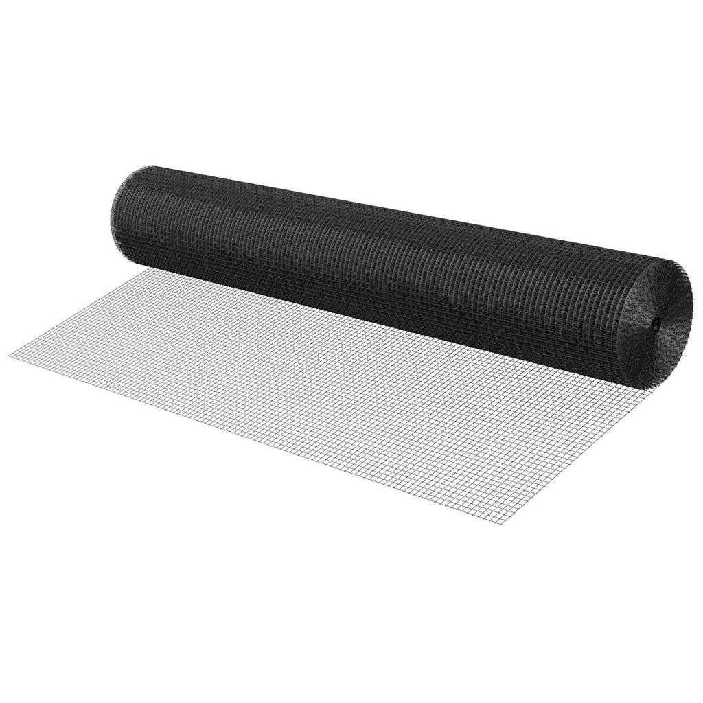 Hardware Cloth 152cm x 30.4m, 1/2 in 19 Gauge Galvanized Wire Mesh Roll, Weather-Resistant Vinyl Coated Chicken Wire Fencing, Heavy Duty Welded Garden