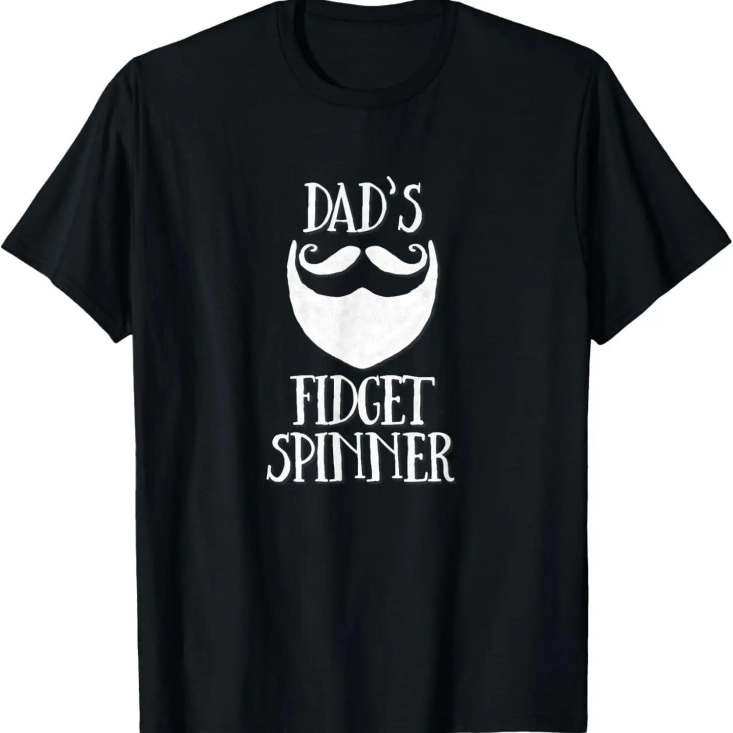 

Funny Beard Dad s Fidget Spinner Father s Day T-Shirt XXXXXL чёрный