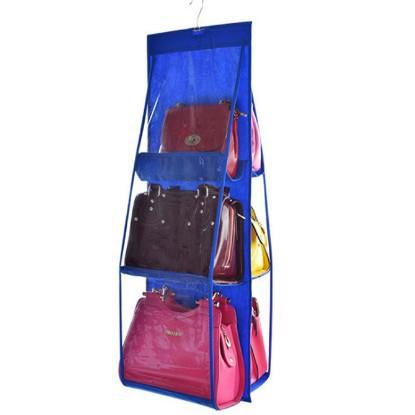Wardrobe Closet Transparent Storage Bag Hanging Handbag Organizer Underwear Bra Organizer Storage Washable