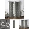Beautiful Gray Star Moon Flower Dot Window Drapes Offering Modern Blackout Function