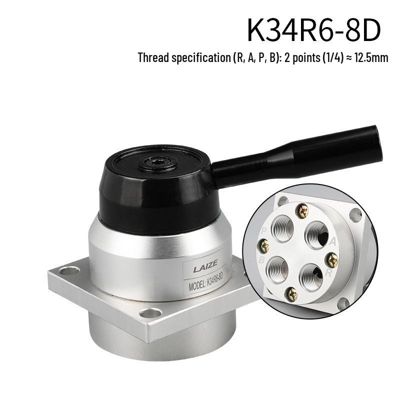 4HV210-0 Pneumatický ruční pákový ventil, 8cestný manuální ventil pro řízení vzduchu, Model K34R6-8/8D