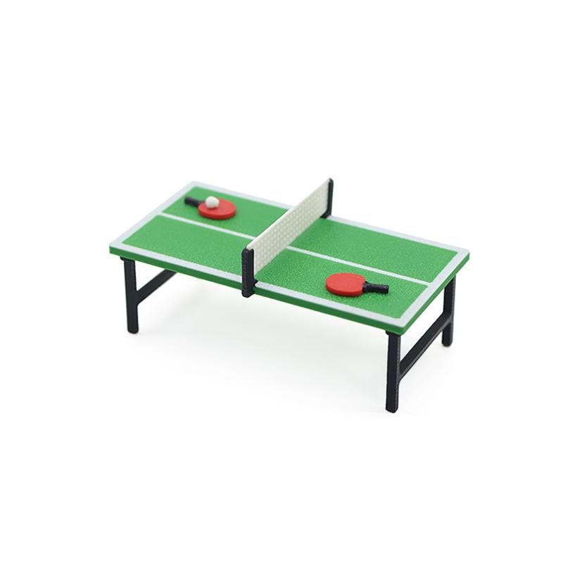 1:12 Dollhouse Miniature Table Tennis Table W/Table Tennis Racket Model Decor Toy Doll House Accessories