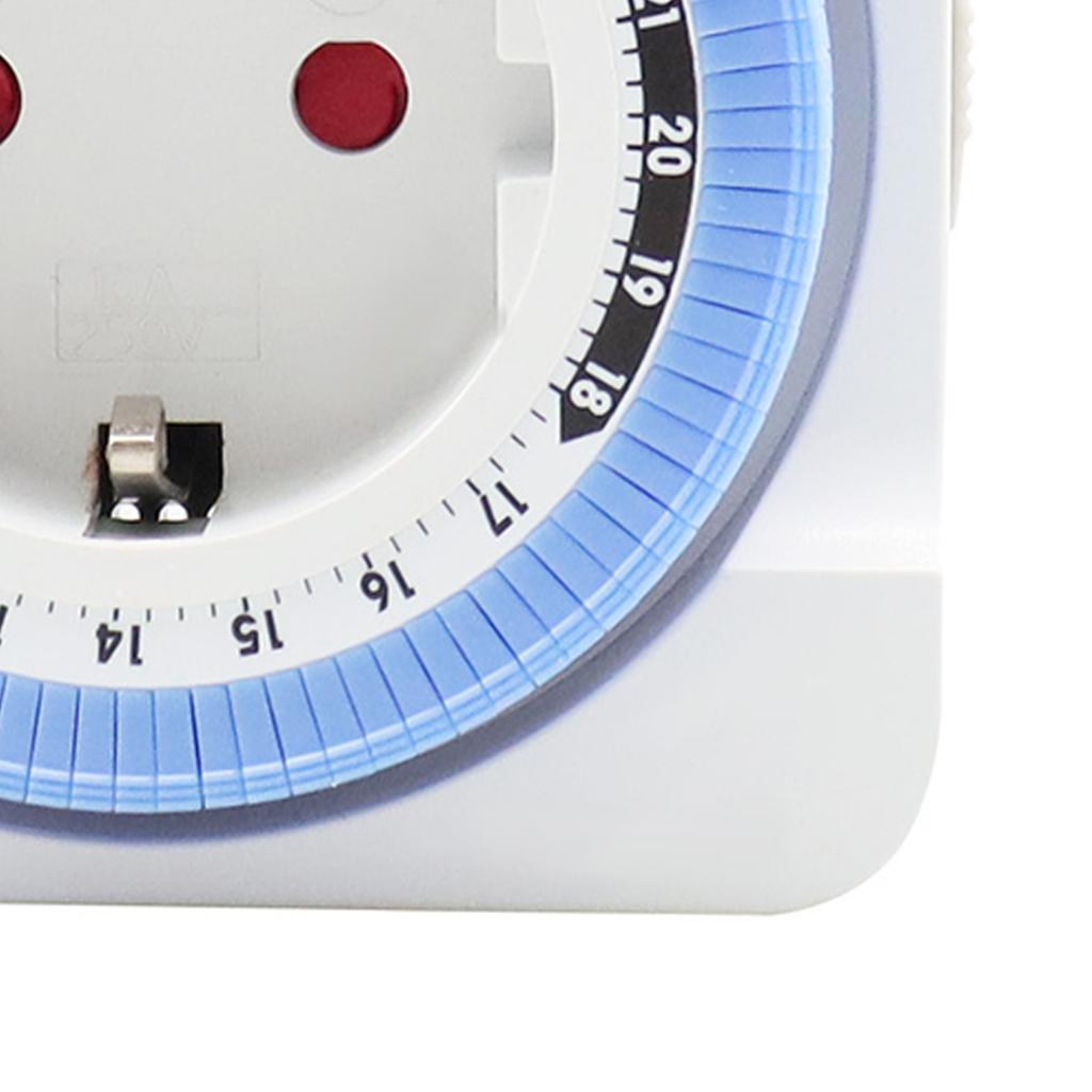 Prise Minuteur 24 Heures Interrupteur Mécanique Programmable Électrique Intérieur Mural à Brancher